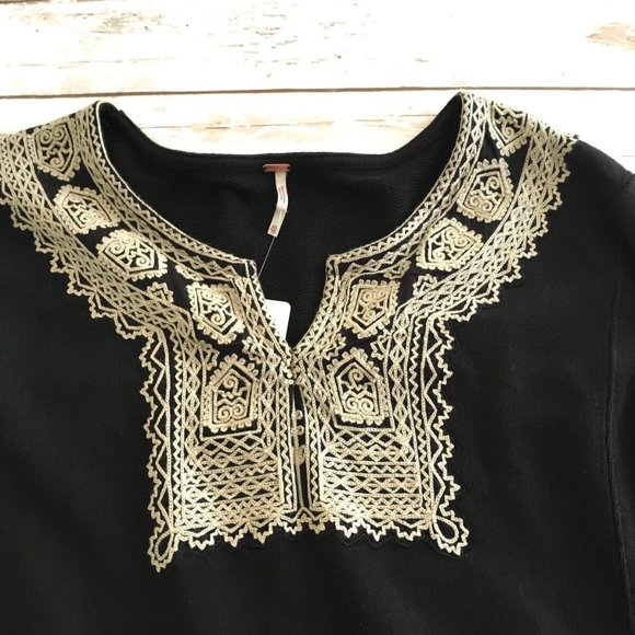 FREE PEOPLE Santa Maria Tiger French Pullover-XS,S - Picture 5 of 8